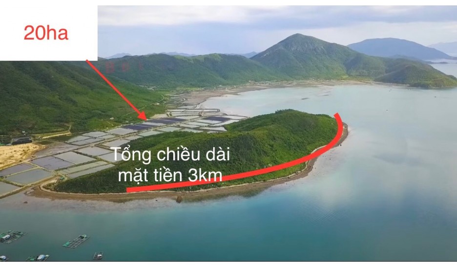 Bán hòn Đảo tại Khánh Hoà ( tổng 20ha ) Chiều dài mặt tiền biển 3km