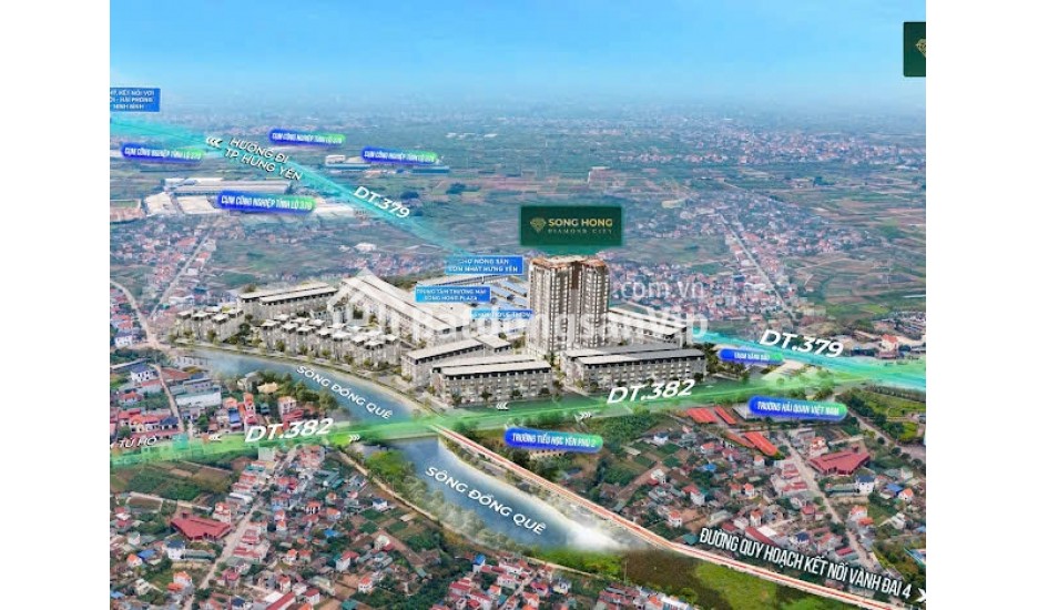 BÁN GẤP CĂN SHOPHOUSE  GIÁ NGOẠI GIAO SÔNG HỒNG DIAMOND CITY – HƯNG YÊN Vị trí vàng – Diện tích đẹp – Chính sách cực tốt!