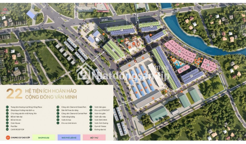 BÁN GẤP CĂN SHOPHOUSE  GIÁ NGOẠI GIAO SÔNG HỒNG DIAMOND CITY – HƯNG YÊN Vị trí vàng – Diện tích đẹp – Chính sách cực tốt!