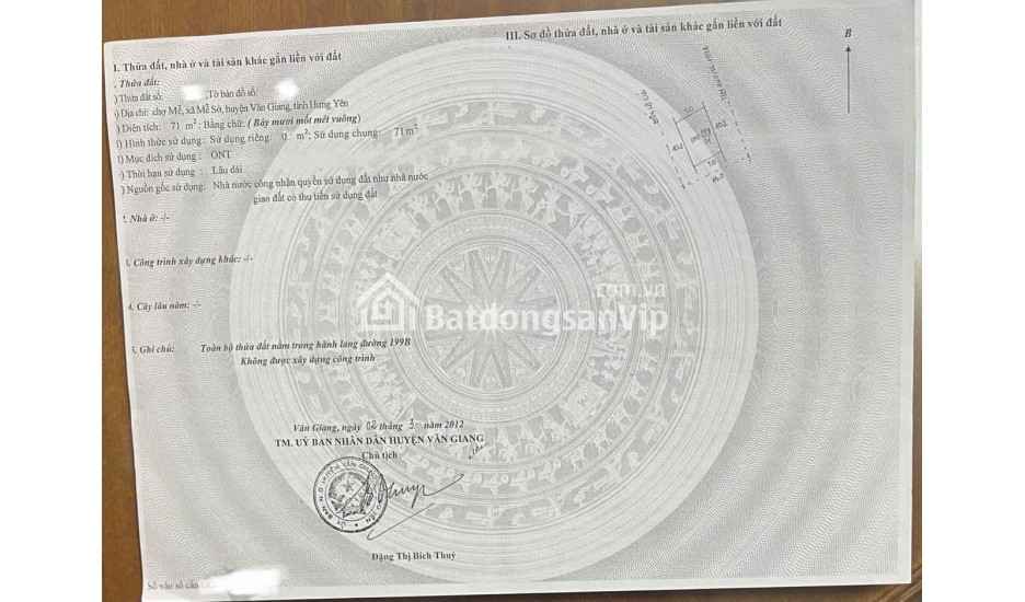 CHÍNH CHỦ GỬI BÁN ĐẤT VỊ TRÍ VÀNG TẠI CHỢ MỄ SỞ - VĂN GIANG - HƯNG YÊN