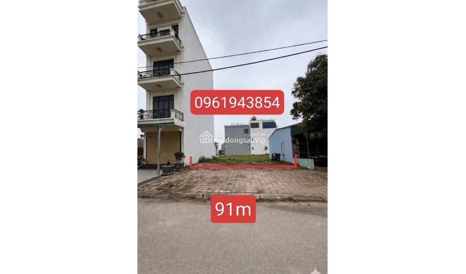 Cần bán gấp lô đất, diện tích 91 mét, sát biển, sát khu kinh tế chỉ 1.4 Tỷ